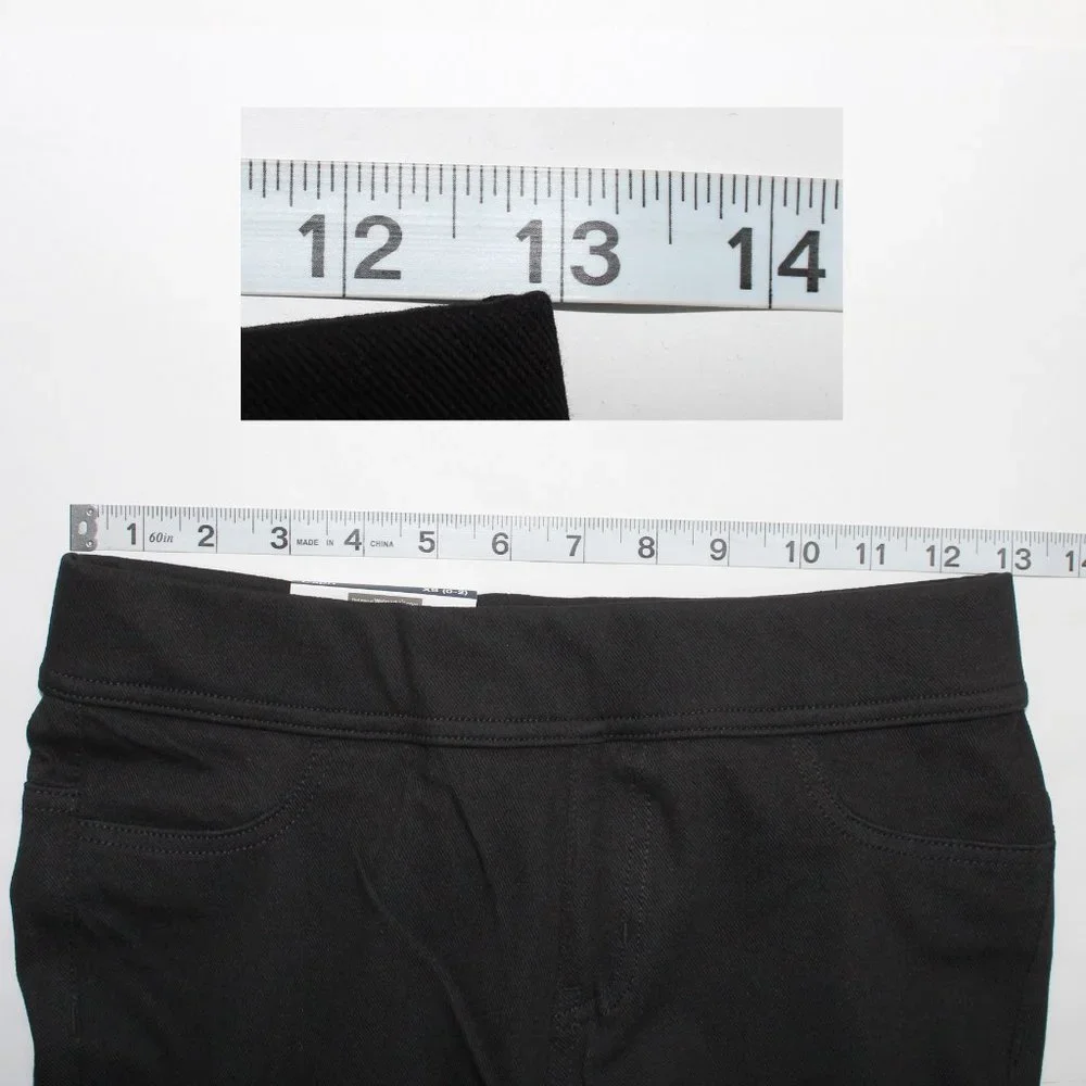 Time and Tru Black Mid Rise Fitted Stretch Capri Jeggings for Women Size XS 0-2 - Picture 5 of 10